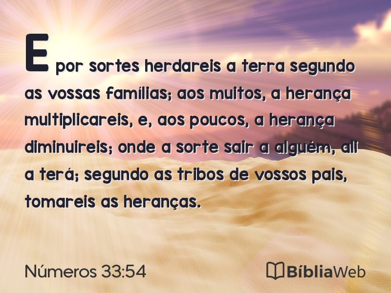 Números 33:54 em imagem para compartilhar