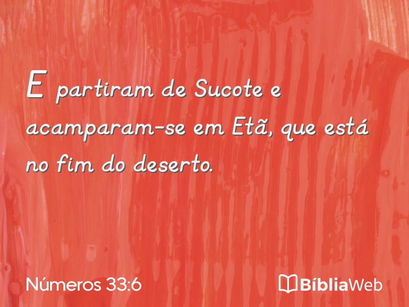 Números 33:6 em imagem para compartilhar