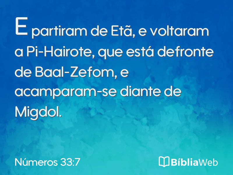 Números 33:7 em imagem para compartilhar