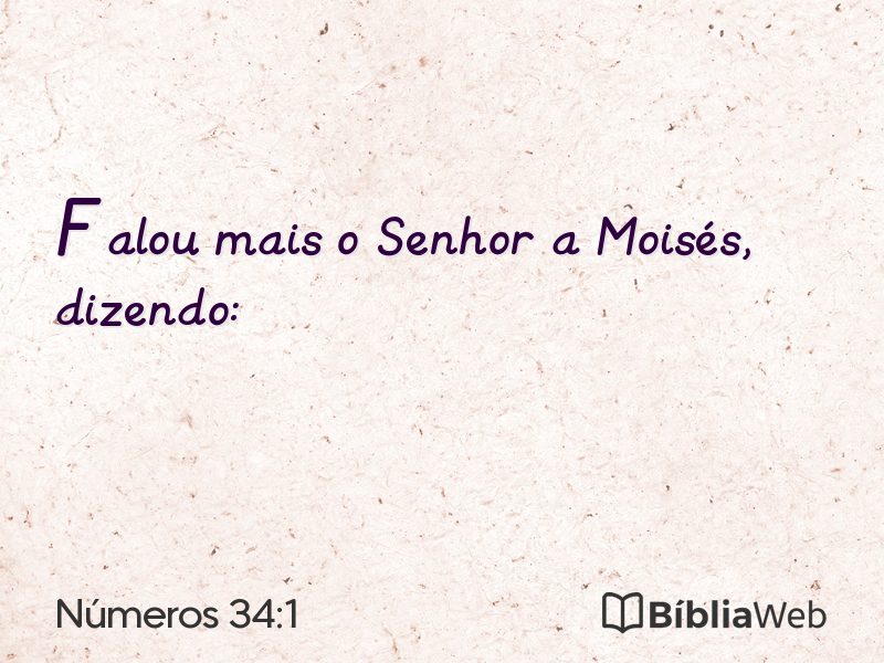 Números 34:1 em imagem para compartilhar