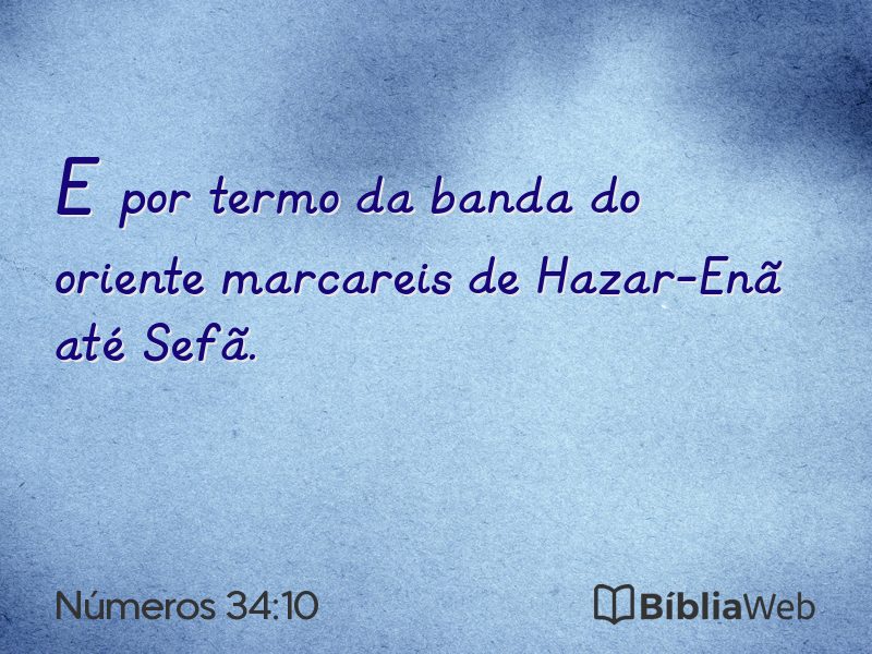 Números 34:10 em imagem para compartilhar