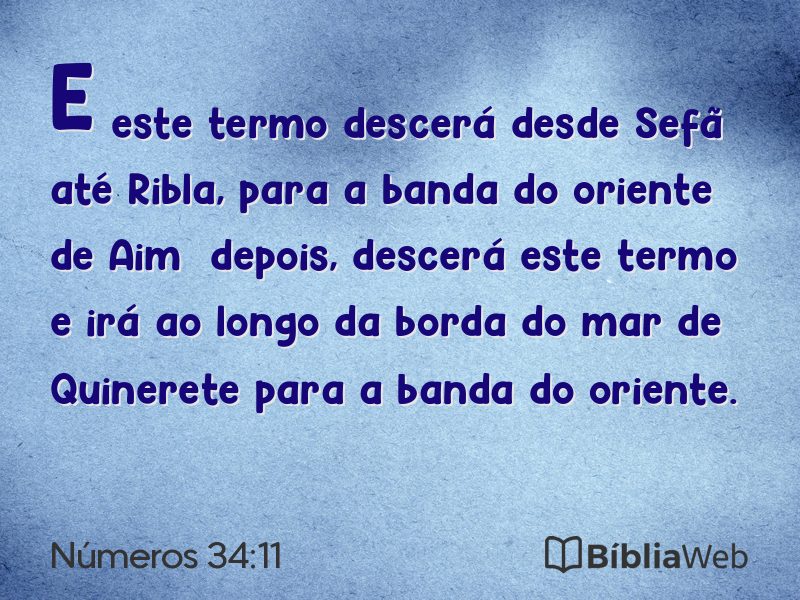 Números 34:11 em imagem para compartilhar