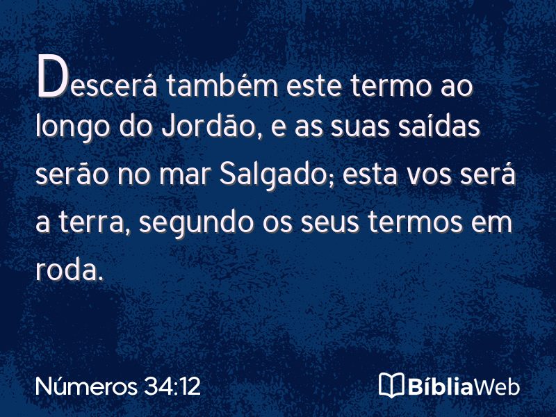 Números 34:12 em imagem para compartilhar
