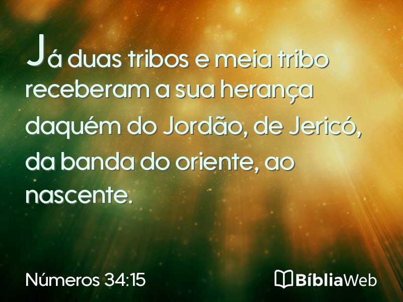 Números 34:15 em imagem para compartilhar