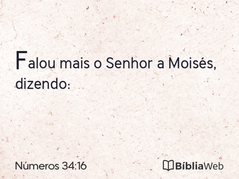 Números 34:16 em imagem para compartilhar