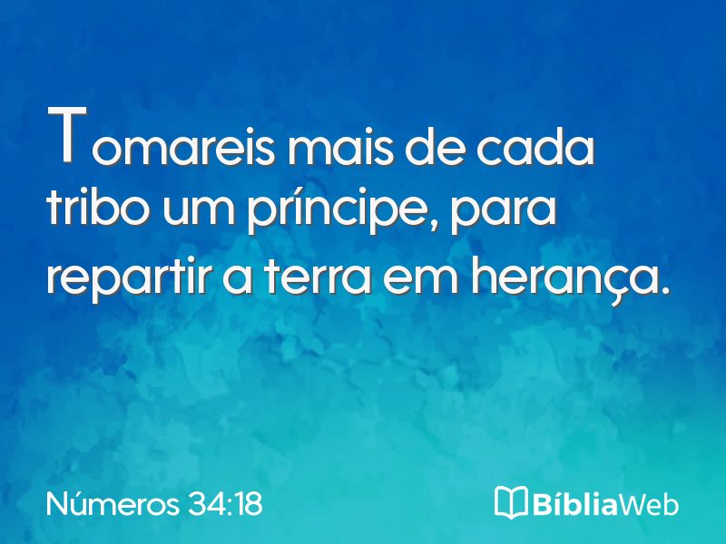 Números 34:18 em imagem para compartilhar
