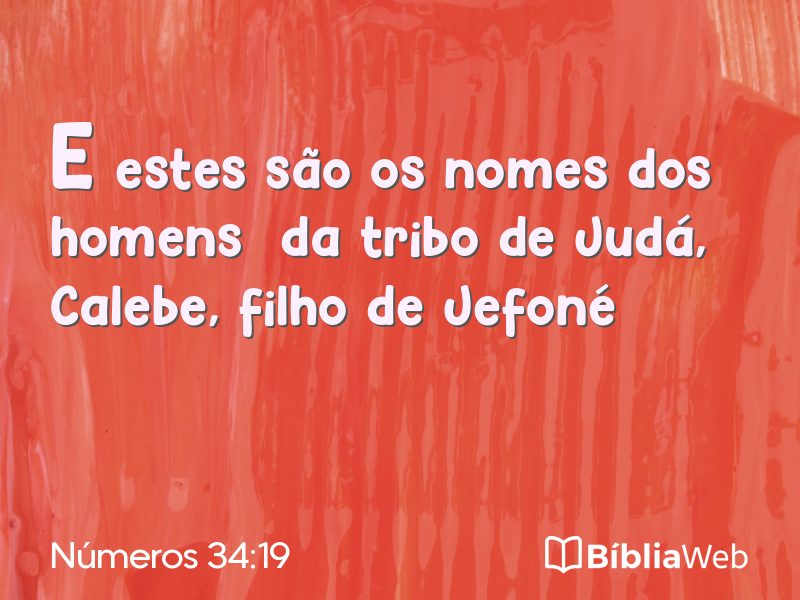Números 34:19 em imagem para compartilhar