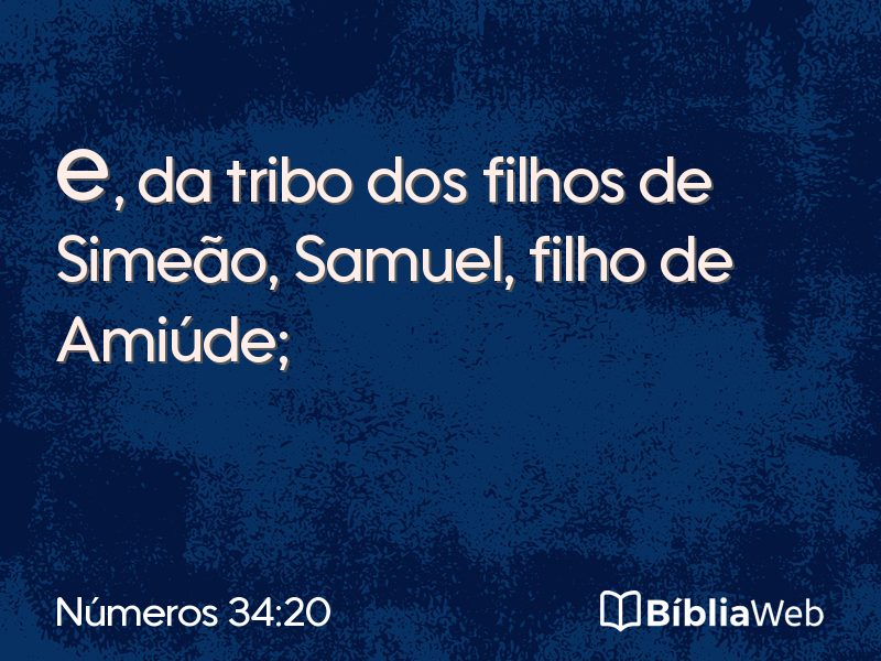 Números 34:20 em imagem para compartilhar