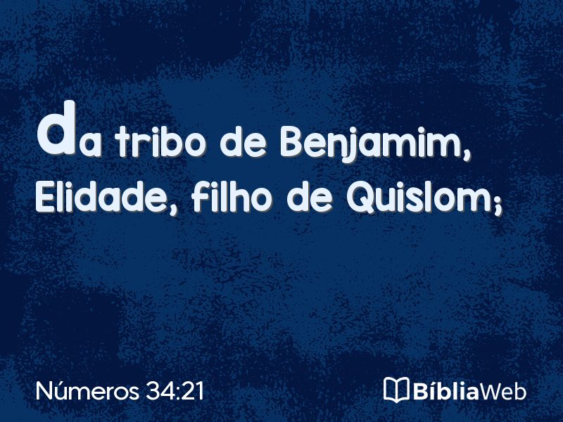 Números 34:21 em imagem para compartilhar