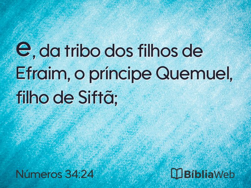 Números 34:24 em imagem para compartilhar