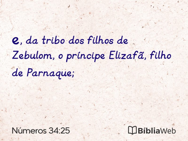 Números 34:25 em imagem para compartilhar