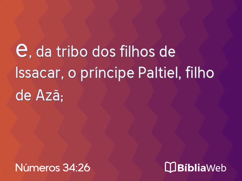 Números 34:26 em imagem para compartilhar