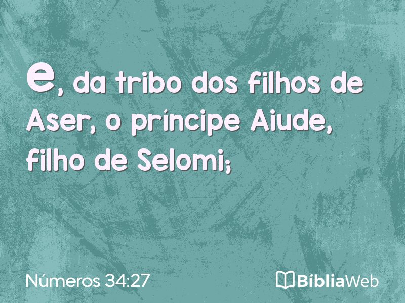 Números 34:27 em imagem para compartilhar