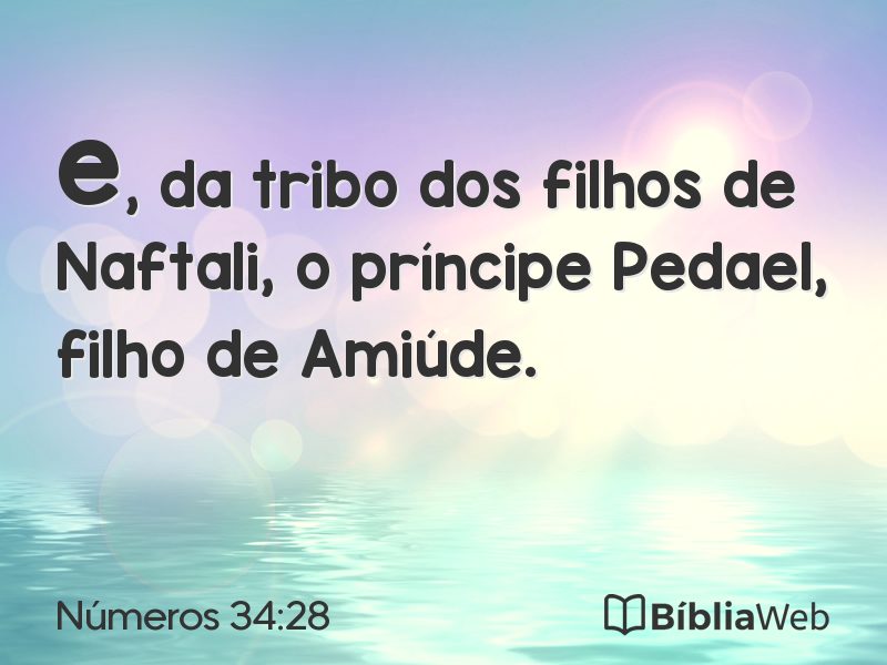 Números 34:28 em imagem para compartilhar