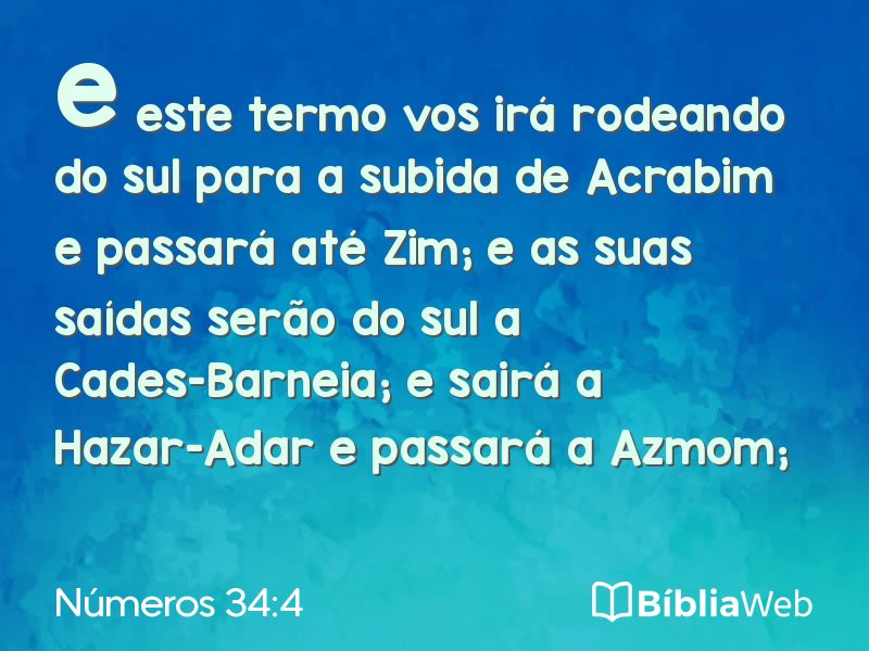 Números 34:4 em imagem para compartilhar