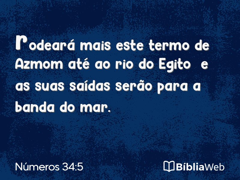 Números 34:5 em imagem para compartilhar