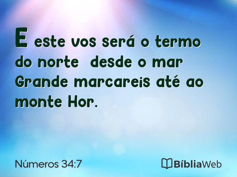 Números 34:7 em imagem para compartilhar
