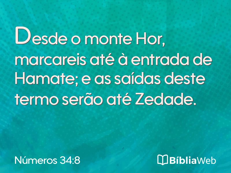 Números 34:8 em imagem para compartilhar