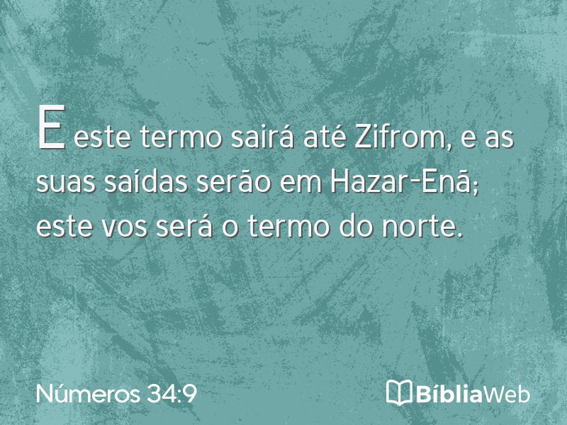 Números 34:9 em imagem para compartilhar