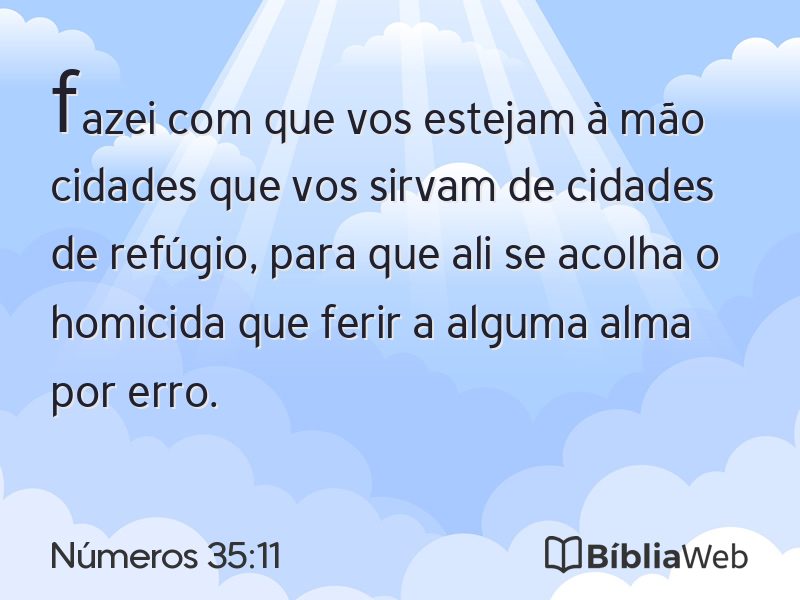 Números 35:11 em imagem para compartilhar
