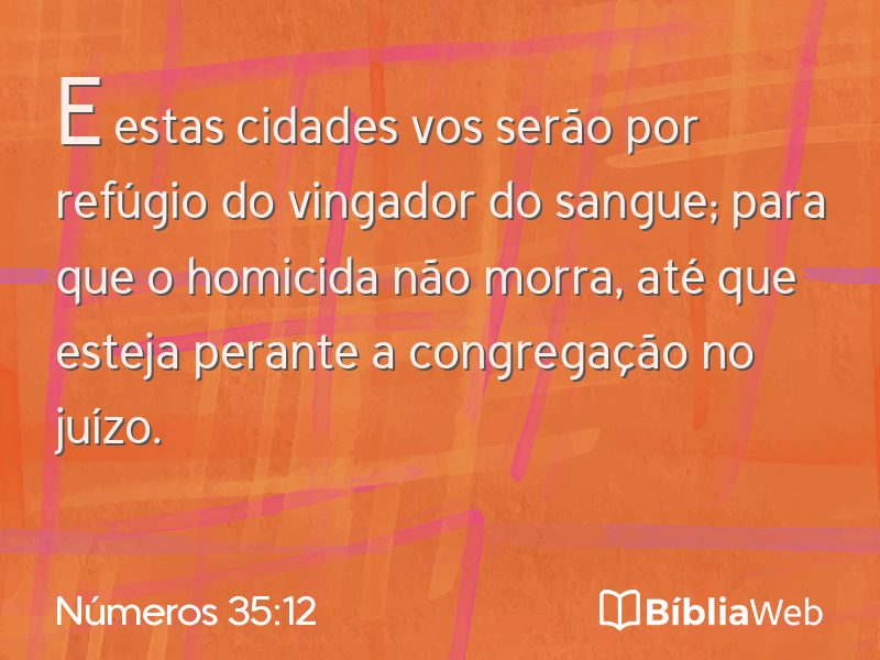 Números 35:12 em imagem para compartilhar