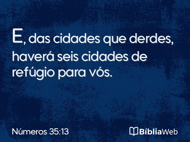 Números 35:13 em imagem para compartilhar