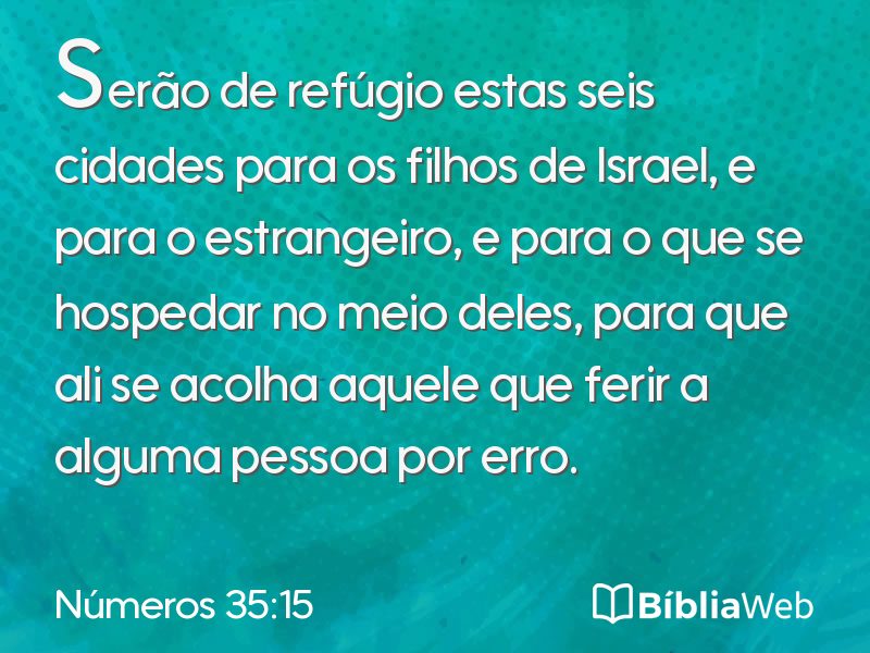 Números 35:15 em imagem para compartilhar