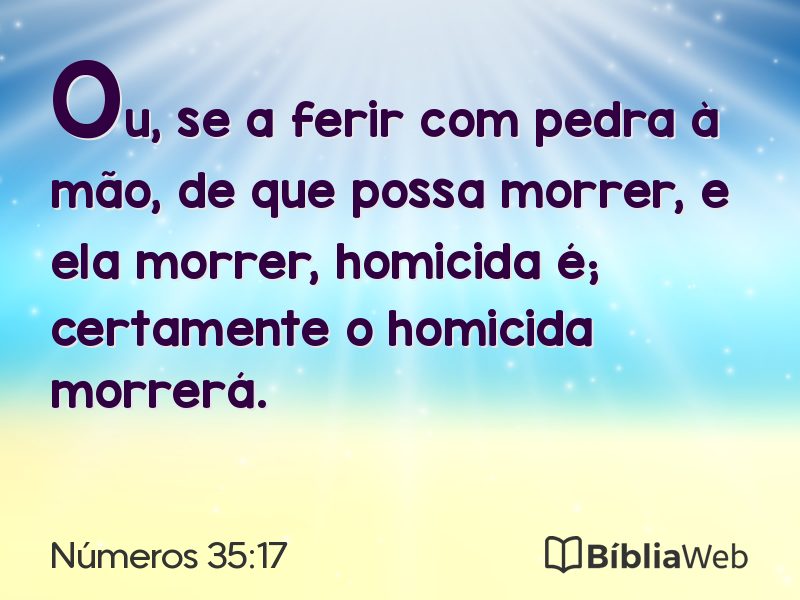 Números 35:17 em imagem para compartilhar