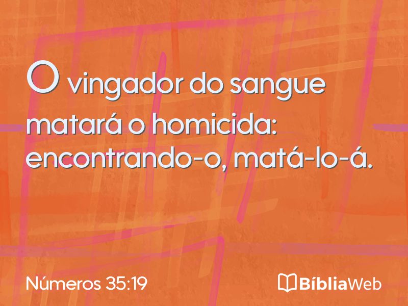 Números 35:19 em imagem para compartilhar