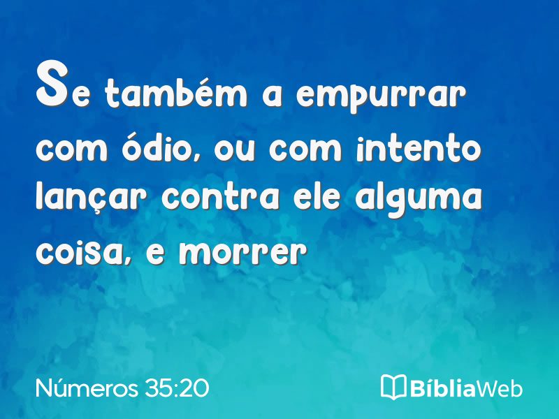 Números 35:20 em imagem para compartilhar