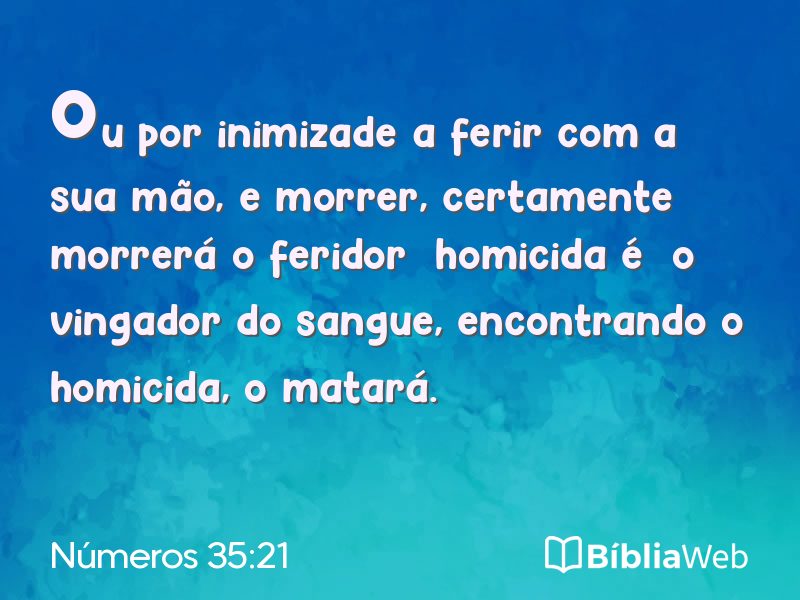 Números 35:21 em imagem para compartilhar