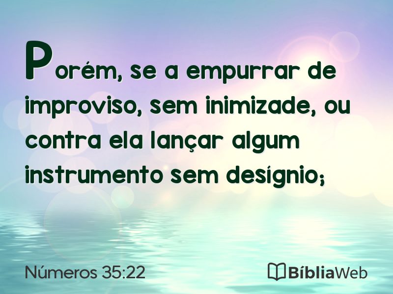 Números 35:22 em imagem para compartilhar