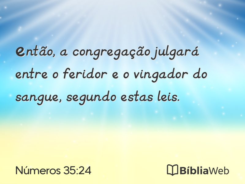 Números 35:24 em imagem para compartilhar