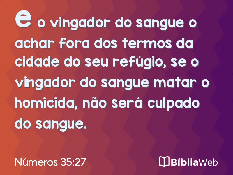 Números 35:27 em imagem para compartilhar