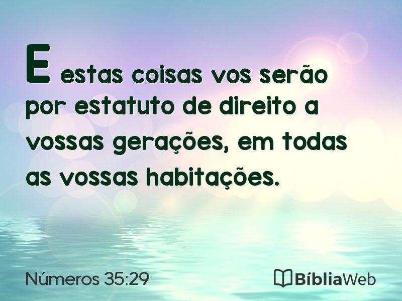 Números 35:29 em imagem para compartilhar