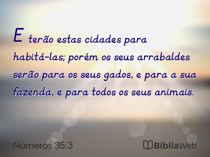 Números 35:3 em imagem para compartilhar