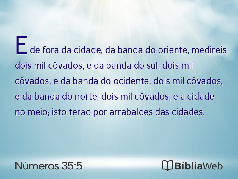 Números 35:5 em imagem para compartilhar