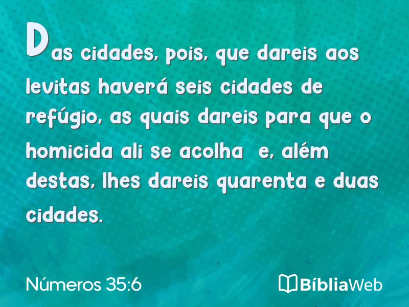 Números 35:6 em imagem para compartilhar