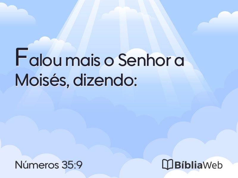 Números 35:9 em imagem para compartilhar