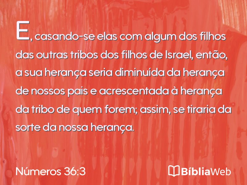 Números 36:3 em imagem para compartilhar