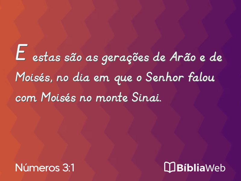 Números 3:1 em imagem para compartilhar