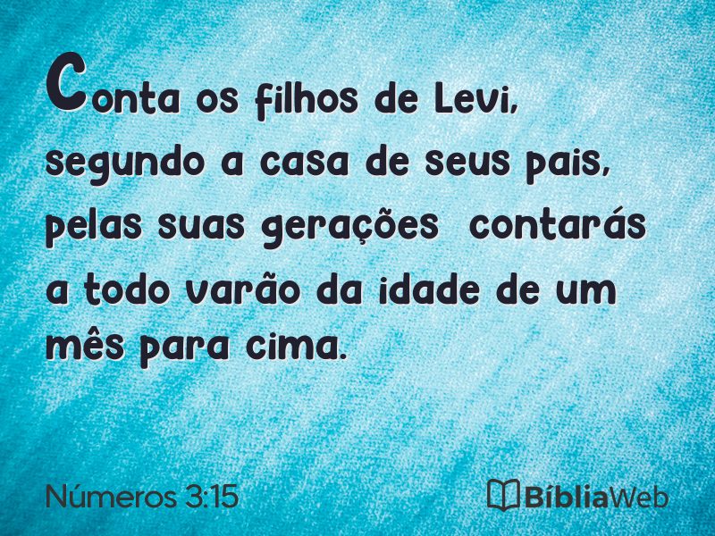 Números 3:15 em imagem para compartilhar
