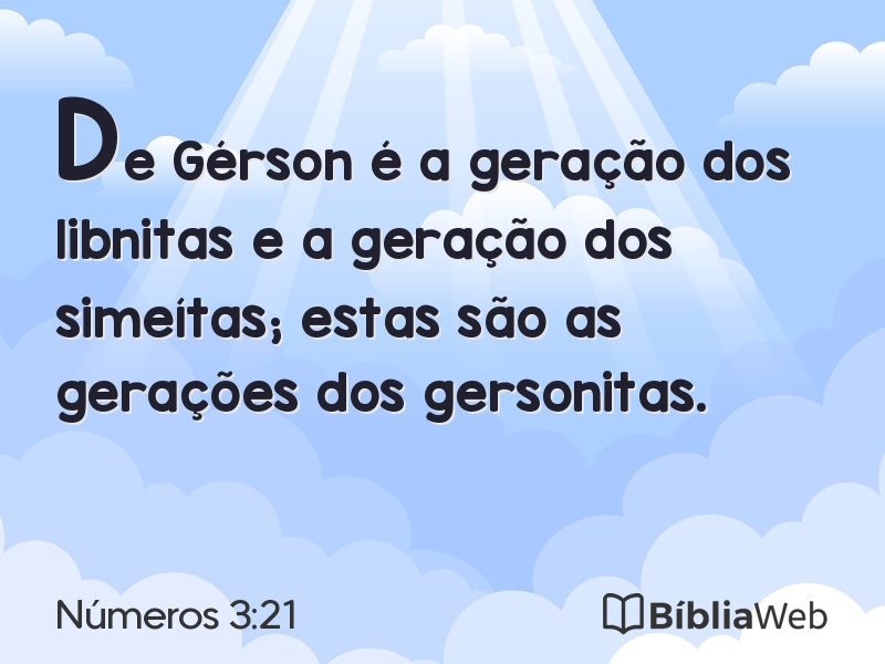 Números 3:21 em imagem para compartilhar