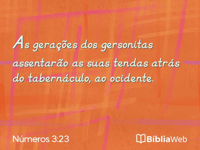 Números 3:23 em imagem para compartilhar
