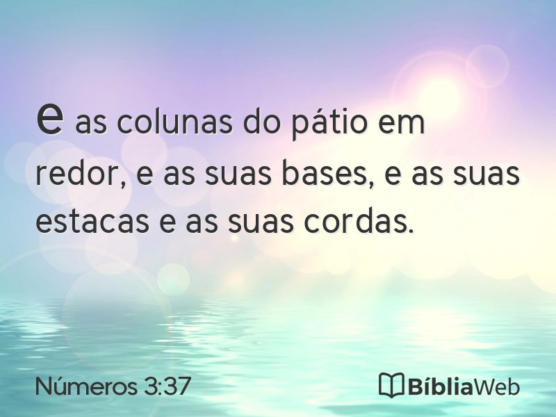 Números 3:37 em imagem para compartilhar