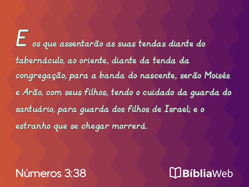 Números 3:38 em imagem para compartilhar