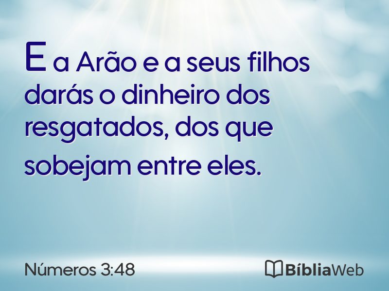 Números 3:48 em imagem para compartilhar