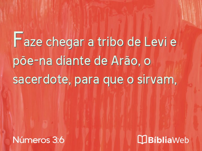 Números 3:6 em imagem para compartilhar