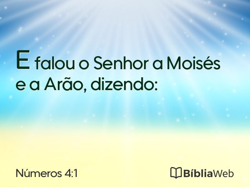 Números 4:1 em imagem para compartilhar