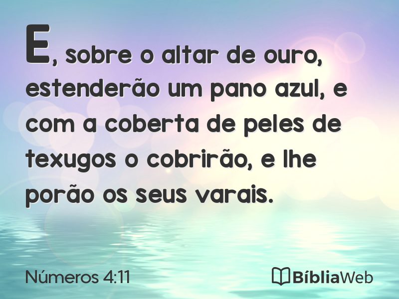 Números 4:11 em imagem para compartilhar
